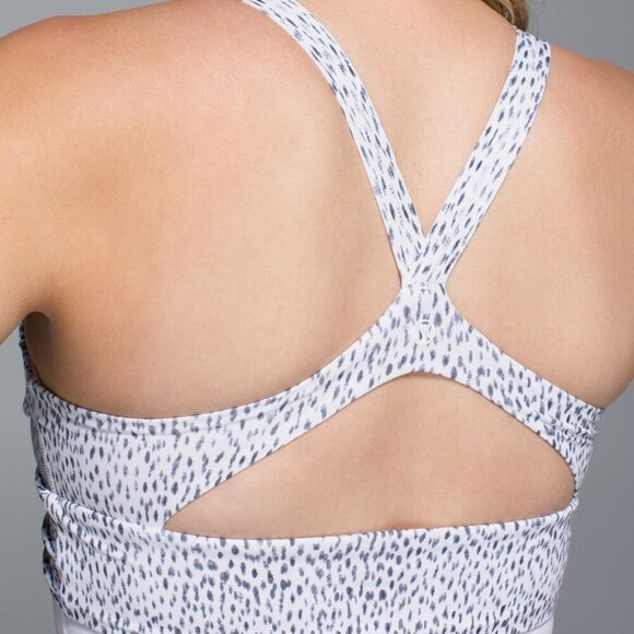 Lululemon Wrap It Up Tank Top Dottie Dash White Black/White 21951 - Picture 3 of 10
